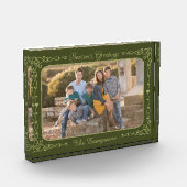 季節の挨拶の写真カスタムと名前のフォトブロック フォトブロック (左)