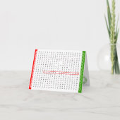 季節の挨拶の単語の調査カード シーズンカード (正面)