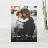 季節の挨拶の原稿の休日の写真カード シーズンカード (正面)