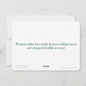 季節の挨拶の船遊びのサンタの平らな休日カード シーズンカード (裏面)