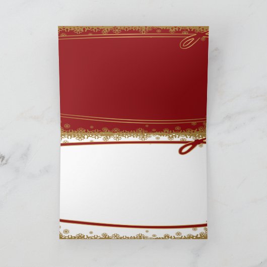 季節の挨拶の金ゴールドの蝋燭 シーズンカード (内部)