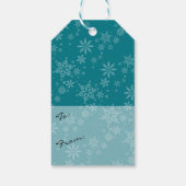 季節の挨拶の雪だるまの友達|のクリスマス ギフトタグ (裏面)