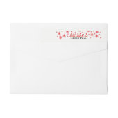 季節の挨拶の雪片のラップアラウンドのラベル ラップアラウンドラベル (裏面)