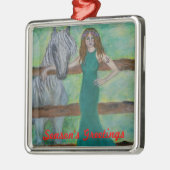 季節の挨拶の馬のオーナメント メタルオーナメント (左)