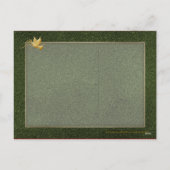 季節の挨拶は平和を行う金ゴールドクリスマスの挨拶 シーズンポストカード (裏面)