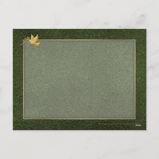 季節の挨拶は平和を行う金ゴールドクリスマスの挨拶 シーズンポストカード (裏面)