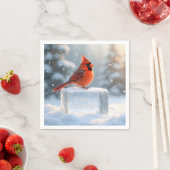 季節の挨拶を(鳥)ショウジョウコウカンチョウ スタンダードカクテルナプキン (インサイチュ)