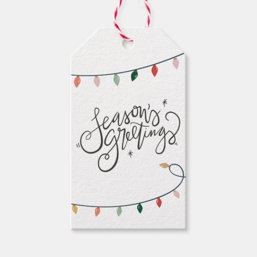 季節の挨拶カラフルの灯り ギフトタグ (正面)