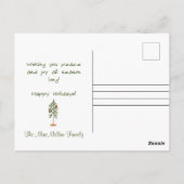 季節の挨拶クリスマスジンジャーブレッドの家族 ポストカード (裏面)