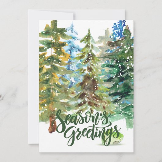 季節の挨拶クリスマスツリーズアートカード (正面)