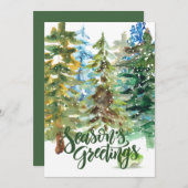 季節の挨拶クリスマスツリーズアートカード (正面/裏面)