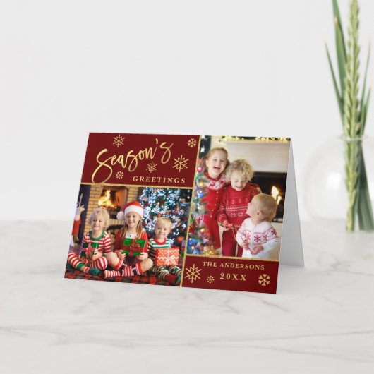 季節の挨拶クリスマス2 PHOTO Greeting シーズンカード (正面)