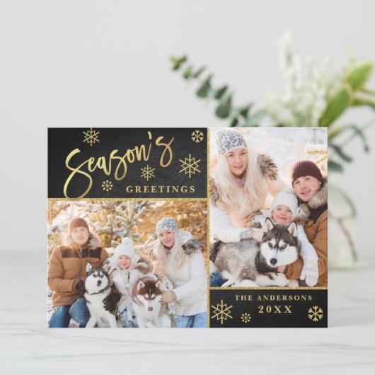 季節の挨拶クリスマス2 PHOTO Greeting シーズンカード (スタンド正面)