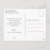 季節の挨拶スノーフレーク·フォトコラージュ·ブルー シーズンポストカード (裏面)