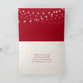 季節の挨拶テディベアのランプ付白熱［赤熱］光を放つき カード (内部)