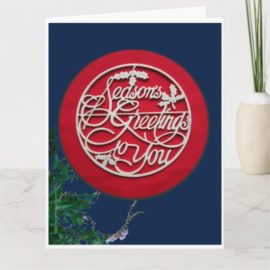 季節の挨拶パーソナライズされた サンキューカード (正面)