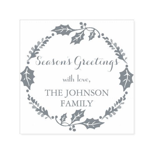 季節の挨拶ファミリー名クリスマススタンプ セルフインキングスタンプ (デザイン)