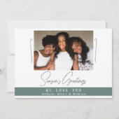 季節の挨拶ミニマリスト写真クリスマス シーズンカード (正面)