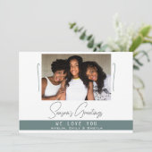 季節の挨拶ミニマリスト写真クリスマス シーズンカード (スタンド正面)