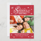 季節の挨拶メリークリスマスホリデー写真 シーズンカード (正面)