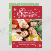 季節の挨拶メリークリスマスホリデー写真 シーズンカード (正面/裏面)