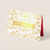 季節の挨拶ラグジュアリーホリデー企業のカード 箔カード (正面)