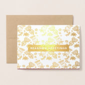 季節の挨拶ラグジュアリーホリデー企業のカード 箔カード (封筒付き正面)