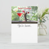 季節の挨拶リス 招待状 (スタンド正面)