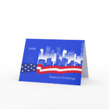 季節の挨拶愛国的デザインカスタム年