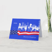 季節の挨拶愛国的デザインカスタム年 シーズンカード (正面)