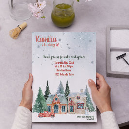 季節の挨拶開花誕生日招待状 招待状