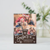 季節の挨拶3 PHOTOモダンコラージュの挨拶 ポストカード (スタンド正面)