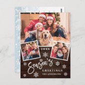 季節の挨拶3 PHOTOモダンコラージュの挨拶 ポストカード (正面/裏面)