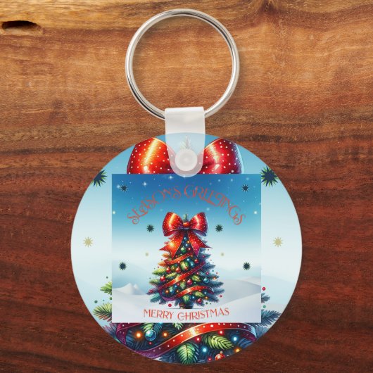 季節の挨拶 キーホルダー (正面)