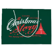 季節の挨拶 – クリスマスストーリー ラージペーパーバッグ (裏面)