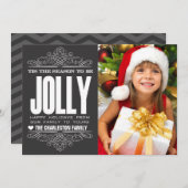 季節の挨拶 クリスマス ホリデー 家族写真 カード (正面/裏面)