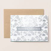 季節の挨拶。クリスマス・ラグジュア実在リー 箔カード (封筒付き正面)