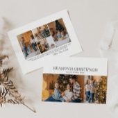 季節の挨拶 タイポグラフィ 6 枚の写真 シーズンカード