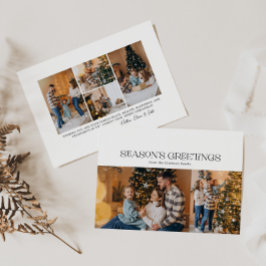 季節の挨拶 タイポグラフィ 6 枚の写真 シーズンカード