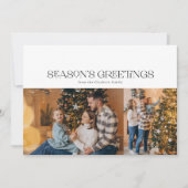 季節の挨拶 タイポグラフィ 6 枚の写真 シーズンカード (正面)