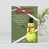 季節の挨拶 テニスボール雪だるま クリスマス (スタンド正面)