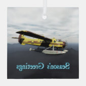 季節の挨拶 – デ・ハビランドDH3-Cオッター ガラスオーナメント (裏面)