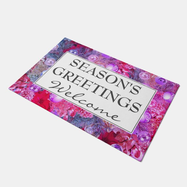 季節の挨拶 ドアマット (アングル)