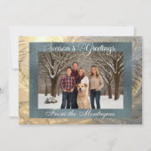 季節の挨拶 フロスト ボーダーと写真 シーズンカード (正面)