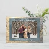 季節の挨拶 フロスト ボーダーと写真 シーズンカード (スタンド正面)