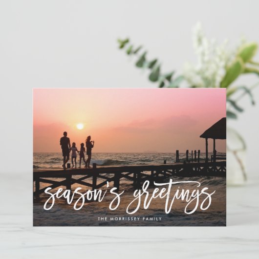 季節の挨拶 ブラシレタリング写真 シーズンカード (スタンド正面)