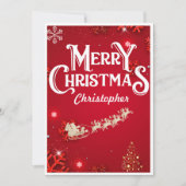 季節の挨拶 プリントカード, ホリデーカード 招待状 (正面)