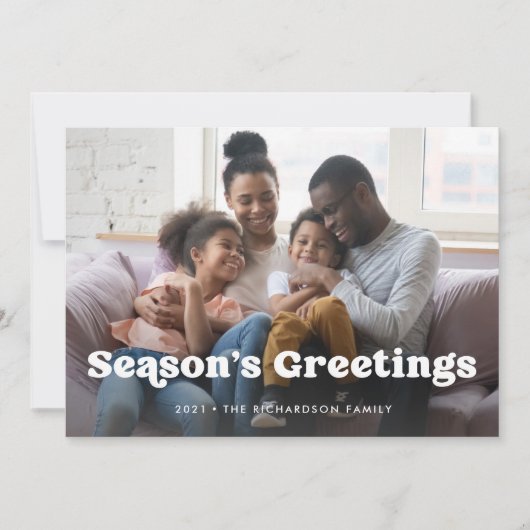 季節の挨拶 |ボホシンプルフォトオーバーレイ シーズンカード (正面)