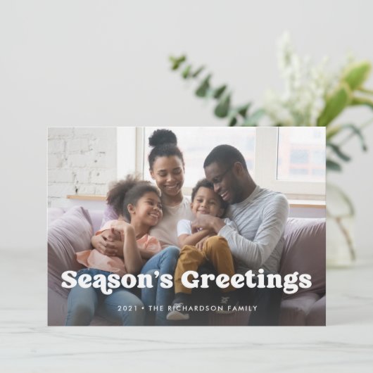 季節の挨拶 |ボホシンプルフォトオーバーレイ シーズンカード (スタンド正面)