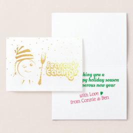 季節の挨拶 レトロプレート クリスマス クッキー 食品 箔カード